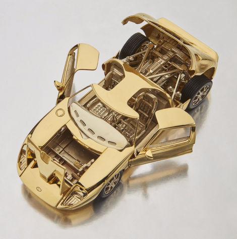 Illustration for article titled This Tiny 18-Karat Gold Ford GT Model Car Will Only Cost You About $40,000